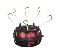 Fishing Hooks - Bait Cage | Reverse Bottom Bait Cage | 360 Degree Rotating 6-Hook Professional Rigs | Reverse Bottom Rig for Tilapia Men Carp Catfish Adventures Camping Travel Husband Dad