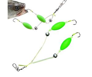 Fishing Hooks, Double Hooks, Reverse Basic Assembly, Multilayer Shockproof Fishing Assembly for Trout, Catfish, Freshwater, Saltwater Anglers