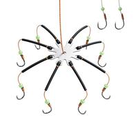 Fishing Hooks for Catfish | Bright 10 Pieces 8 Claws High Resistance, Octopus Fishing Hooks, for Saltwater Catfish Sea Bass Tuna Zander Trout Dentice River Lake Outdoor