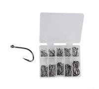 Fishing Hooks Set with 500pcs and 100pcs, Made from High Carbon Steel, Includes Various Sizes for All Fishing Needs (100 per box)