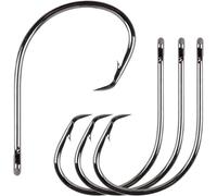 Fishing Hooks Ultra Point Circle Hooks,50PCS High Carbon Steel Offset Inline Octopus Sharp Hooks Live Bait Hooks Saltwater Fishing Accessories(1/0)