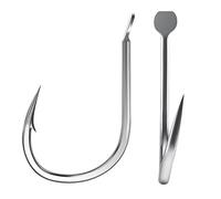 Fishing Hooks Wide Gape High Carbon Steel Barbed Hooks for Large Fish, 30 Pcs Thick Shank Worm Hooks for Freshwater and Saltwater Fishing