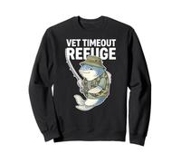 Fishing Humor Marine Life Sea Creature Cartoon Fish Funny Sweatshirt