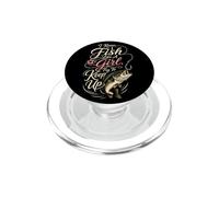 Fishing I Fish Like A Girl Try Keep Up Bass Gift PopSockets PopGrip for MagSafe