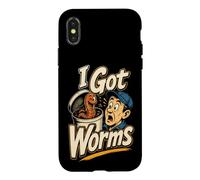 Fishing I Got Worms Funny Angler Bait Bucket Gift Case for iPhone X/XS