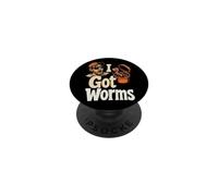 Fishing I Got Worms Funny Angler Bait Bucket Gift PopSockets Adhesive PopGrip