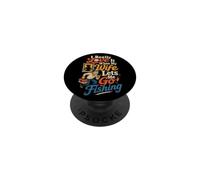 Fishing I Love When My Wife Lets Me Go Funny Gift PopSockets Adhesive PopGrip