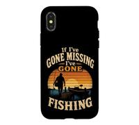 Fishing If I've Gone Missing Retro Angler Gift Case for iPhone X/XS