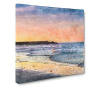 Fishing in Cape Cod Canvas Print | Gallery Wrapped 30mm Frame Wall Art | 14x14 inches | Ready to Hang | Modern Picture | Living Room Bedroom Lounge Office