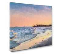 Fishing in Cape Cod Canvas Print | Gallery Wrapped 30mm Frame Wall Art | 20x20 inches | Ready to Hang | Modern Picture | Living Room Bedroom Lounge Office