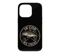 Fishing In Cod We Trust Vintage Angler Badge Gift Case for iPhone 13 Pro