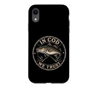 Fishing In Cod We Trust Vintage Angler Badge Gift Case for iPhone XR