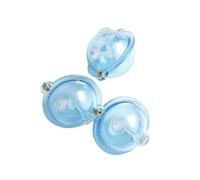 Fishing Inline Hollow Bubble Floats 3pcs for Line Through Setup Compatible with Sea River Lake and Pond Based Angling Tasks (Transparent Blue)