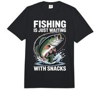 Fishing is Just Waiting with Snacks Comfort Colors Adult Heavyweight T-Shirt
