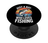 Fishing Is Life Just A Boy Who Loves Fishing PopSockets Adhesive PopGrip