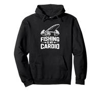 Fishing Is My Cardio Funny Activity Hobby Quote Pullover Hoodie
