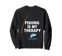 Fishing Is My Therapy funny angler quote graphic Sweatshirt