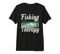 Fishing is My Therapy Quiet Nature Angler Design Premium T-Shirt