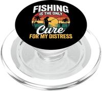 Fishing Is the Only Cure My Therapy Fisherman Stress Relief PopSockets PopGrip for MagSafe