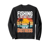 Fishing Is the Only Cure My Therapy Stress Relief Fisherman Sweatshirt
