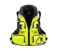 Fishing Jacket for Adults with Detachable Multi-Pocket Bag High Buoyancy Quick Drain Neoprene(Yellow,XL)