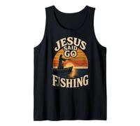 Fishing Jesus Said Go Angler Faith Christian Gift Tank Top