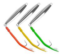 Fishing Jigs Saltwater Lures, 3pcs Diamond Jigs Striped Bass Jigging Spoons with Tube Lure Hooks Deep Sea Offshore Surf Fishing Heavy Metal Jig 1oz-4oz