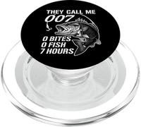 Fishing Joke Fisherman Humor They Call Me 007 Fathers Day PopSockets PopGrip for MagSafe