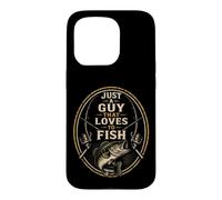 Fishing Just A Guy That Loves To Fish Bass Angler Gift Case for iPhone 15 Pro