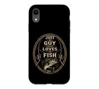 Fishing Just A Guy That Loves To Fish Bass Angler Gift Case for iPhone XR