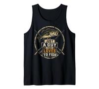 Fishing Just A Guy that Loves to Fish Bass Angler Gift Tank Top