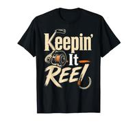 Fishing Keepin' It Reel Funny Vintage Angler Gift T-Shirt