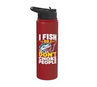 Fishing Keeps Me Calm Humorous Angler Stainless Steel Insulated Water Bottle
