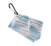 Fishing Knot Guide Hand Drawn Illustrations 6 Pieces Composition Waterproof Cards 12 Types Contains Promotion of Visual Understanding Learning Aid Portable Practical Co