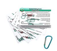 Fishing Knots Guide with Mini Carabiner | Deep Sea Fishing Knot Cards | Waterproof Knot Exercise Tool for Beginners Adults Men