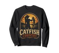 Fishing Lake Catfish Country Angler Womens Sweatshirt