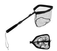 Fishing Landing Net Floating Fishing Net with Telescope Foldable Collapsible Extensible Alloy Pole Handle, Lightweight Portable Fishing Accessories for Bird Fish Catch Release, 100CM