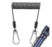 Fishing Lanyard - Heavy Duty Retractable Coiled Cord, Stainless Steel Spring Safety Tether, Anti-Loss Attachment Tool | Secure Extension Line For Deep Sea Gear, Kayak Paddles, Boat Equipment, Rod Hold