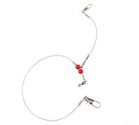 Fishing Leaders, 6-Pack Nylon Monofilament Saltwater Rig with Snap Swivels for Lures Bait or Hooks, Heavy-Duty 90-lb Main Leader & 55-lb Power Handle, Bottom and Surf Fishing(1 white head)