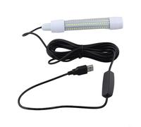Fishing LED Light USB 5V 13W Underwater for Night Use, Designed to Attract Crappie, For Shad, Squid Species (- 126 - White light)