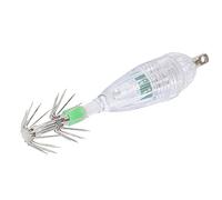 Fishing LED Squid Lure Light with White Color Bait for Night Fishing - Design, Small Size, Includes Hook & Batteries