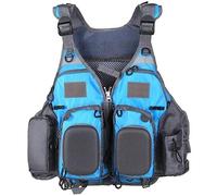 Fishing Life Jacket for Kayak Boating Swimming Sailing, Breathable PFD Vest with Multiple Pockets Adjustable Fit, Low Profile Design for Men and Women