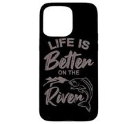 Fishing Life on the River Angel Saying Angler Papa Angelfreunde Case for iPhone 15 Pro Max
