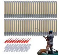 Fishing Light Sticks - Pack of 50 Rod Tip Glow Sticks, Floats & End Accessories, Rod Tip Glow Stick | Fishing Float Accessory That Glows In