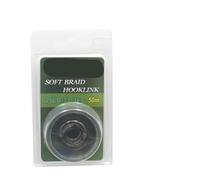 Fishing Line 50m Green Carp Fishing Line Soft Link Carp Uncoated Braid Line Leader For Hair Rig 25 15LB(25LB)
