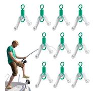 Fishing Line Bifurcation Tool Fishing Line Bifurcation Tool | 10x Double Hook Wire Bifurcation Device, 8 Shaped Ring, Anti- Accessories for Beginner Fisherman