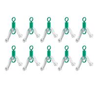 Fishing Line Bifurcator, Fishing Line Bifurcation, 10x Double Hook Wire Bifurcation Device - 8 Ring Shaped, Anti- Accessories for Beginner Anglers