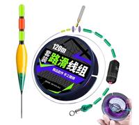 Fishing Line Set with Bobber,120M Beginner Friendly Multifunctional | Fishing Line with Color Changing Float | for Fishermen Beginner Fresh Water Saltwater Kayak Lake River Shore Boat