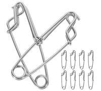 Fishing Line Snap Clips Quick Connector Buckles 10pcs Stainless Steel