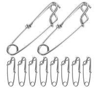 Fishing Line Snap Clips Quick Connector Silver 10pcs Stainless Steel